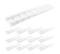 ELEOUTI 40 Pezzi Cuscinetti per Mobili e Livellatori a Cuneo in Plastica Bianca, Spessori di Livellamento Regolabili per Tavoli, Sedie e Armadi, Rialzi per Gambe, Adatti a Superfici