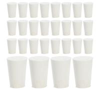 ELEOUTI 50 Pezzi Tappo in Gomma per Laboratorio, Conico e Solido, Beige, | Coltura di Tessuti e Reazioni Chimiche, Tenuta Affidabile, Uso in Centrifuga