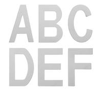 ELEOUTI 6 Pezzi Lettere Autoadesive in Acciaio Inox Resistente alle Intemperie, Targhe Alfabeto A-f per Porta Casa, Hotel, Ufficio e Scuola, Installazione senza Fori, per Numeri Civici