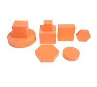 ELEOUTI 8 Pezzi Cubi Geometrici in Schiuma Arancione, Decorativi e Riutilizzabili, Accessori Fotografia per Foto di Cibo e Gioielli, Facili da Trasportare