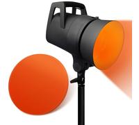 ELEOUTI Adesivi Filtro Colore Luce Ambra 20 Pezzi 74 Cm per Lampade LED Cilindriche, Gel Autoadesivo per Illuminazione Morbida e Luce Notturna, per Soggiorno e Studio