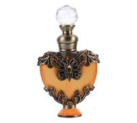 ELEOUTI Bottiglia di Profumo Vintage a Forma di Cuore, Distributore Ermetico in Vetro e Metallo, Bottiglia Vuota Ricaricabile per Oli Essenziali e Cosmetici, per Viaggi e Regali