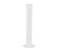 ELEOUTI Cilindro Graduato in Plastica Professionale 50ml Scala Chiara e Base Stabile, Misurino da Laboratorio con Tappo, Strumento per Esperimenti e Ricerche Scientifiche, Colore Casuale