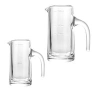 ELEOUTI Decanter per Vino 2 Pezzi in Vetro Trasparente 100+150 Ml Bocca D’aquila, Misurini per Liquori Domestici, Contenitori Graduati per Bar e Ristorazione, Adatti per Cocktail e