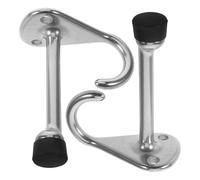 ELEOUTI Fermaporta Rigido in Acciaio Inox 304 con Gancio, Set da 2 Pezzi per Porte a Battente, Resistente alla Corrosione per Barche, Camper e Rimorchi, con Viti Incluse per