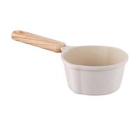 ELEOUTI Pentola Piccola per Latte da 250ml con Manico in Legno Resistente al Calore e Scala per Versare, per Cucina e Regalo di Natale