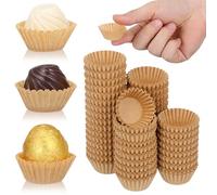 ELEOUTI Pirottini per Cupcake in Carta Kraft Naturale da 6 Cm, 1000 Pezzi, Resistenti e Facili da Sformare, per Varie Occasioni e Uso Professionale