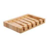 ELEOUTI Portasapone Drenaggio Efficiente in Bambù Naturale Resistente alla Pressione Raffinato e Decorativo Accessorio Bagno Funzionale e Moderno per Lavabo o Cucina