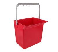 ELEOUTI Secchio e Capacità Grande con Manico Comodo Rosso in Plastica Rettangolare e Raccolta Differenziata per Pulizia Pavimenti in Casa e Ufficio