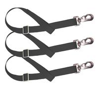 ELEOUTI Set da 3 Cinghie Regolabili in Nylon Nere per Secchi e Reti, Riutilizzabili e Pratiche, per Stalle e Rimorchi per Cavalli