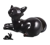 ELEOUTI Statuina di Volpe in Resina Decorativa e Robusta, Cambiacolore Temperatura, per Collezione da Tè e Decorazione da Tavolo Originale e Adorabile