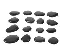ELEOUTI Steak Stone Cooking, Heating Rocks for Food, Pebble, 1 Set, Nero, Easy Cleaning, Barbecue Grilling, Sassi di Fiume per Cottura e Decorazione Giardino