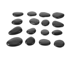ELEOUTI Steak Stone Cooking, Heating Rocks for Food, Pebble, 1 Set, Nero, Easy Cleaning, Barbecue Grilling, Sassi di Fiume per Cottura e Decorazione Giardino