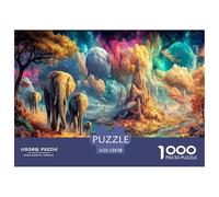 Elephant 1000 Pezzi Puzzle Classici Per Adulti E Bambini A Partire Da 12 Anni Giochi Del Cervello Perfetto Per Appassionati Di Esperti - Regalo Per Amore E Amico 52x38cm/1000pcs