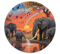 Elephant 1000 Piece Jigsaw Puzzle For Adults Family Challenge Toys Stress Relief Puzzle Exercise The Memory of The Brain for Adults And Kids, Age 12 Years Up 1000pcs (67.5x67.5cm)