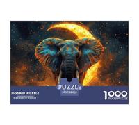 Elephant 1000 Pieces Jigsaw Puzzles For Adults Challenging Game Stress Relieving Entertainment Cultivate The Spirit of Teamwork for Adults And Kids, Age 12 Years Up 38x26cm/1000pcs