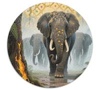 Elephant 1000 Pieces Jigsaw Puzzles For Adults Educational Games Stress Relieving Entertainment Cultivate The Spirit of Teamwork for Adults And Kids, Age 12 Years Up 1000pcs (67.5x67.5cm)