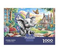 Elephant Adventure Puzzle Da 1000 Pezzi in Cartone Riciclato Extra Spesso in Fantasy Forest Per Hobbyisti Di Puzzle, Allenamento Cognitivo E Logico, Attività Di Tempo Libero Nel Weekend, Top Valutato