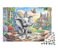 Elephant Adventure Set Puzzle in Cartone Robusto Da 1000 Pezzi, Garden, Gioco Educativo, Difesa Dallo Stress, Regalo Divertente, Attività Per Famiglia 52x38cm/1000pcs