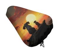 Elephant and Dog Watch The Sunset - Coprisedile per bicicletta con coulisse, impermeabile, protegge dal sole e dalla polvere, unisex, per mountain bike