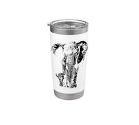Elephant Animal Lover Salvare Gli Elefanti Bicchiere termico in acciaio inox doppia parete