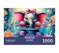Elephant Artisanal Jigsaw Puzzles for Adults Comprising 1000 Precisely-Cut Advanced Challenging Puzzle Game Pieces - A Premium And Satisfying Gift Selection for Adults And Kids Age 12 Years Up 7