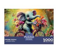 Elephant Biker Puzzle Della Collezione Museo - Edizione Da 1000 Pezzi Con Fedeli Riproduzioni Di Opere D'Arte - Regalo Educativo E Di Qualità (12+) 38x26cm/1000pcs