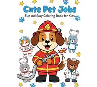 elephant builder with bricks.: Cute Pet Jobs: Fun and Easy Coloring Book for Kids Ages 6-10