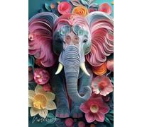 Elephant Dreams: Quilling Flower Art Notebook - A Vibrant 6x9 Journal for Creativity and Inspiration