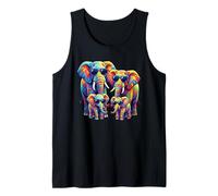 Elephant Family Sunglasses Safari Animal Colorful Elephant Canotta