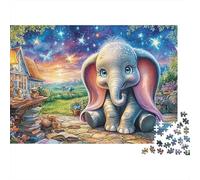 Elephant Garden Puzzle 1000 Pezzi per Adulti Puzzle Educativo Rainbow Elephant Gioco Puzzle Sfidanti Gioco di Puzzle per Tutta la Famiglia per Donne, Regali per Uomini 70x50cm/1000pz