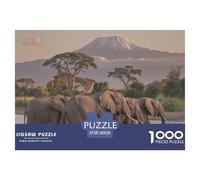Elephant in The River Puzzle Giochi 1000 Pezzi Festa Aziendale Arte Animal Puzzle Adulti Foto 38x26cm/1000pcs
