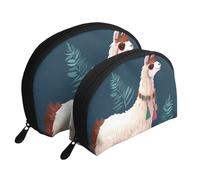 Elephant is Sitting in The Water - Trousse portatile per cosmetici, organizer da viaggio con cerniera e scomparti interni, Alpaca Llama, Taglia unica