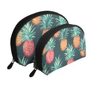 Elephant is Sitting in The Water - Trousse portatile per cosmetici, organizer da viaggio con cerniera e scomparti interni, Ananas estivo, Taglia unica