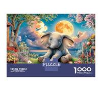 Elephant Kids Puzzle in Cartone Spesso Da 1000 Pezzi Per Adulti, Moon, Relax Mentale, Gioco Educativo, Sfida, Attività Vacanze, Intrattenimento 52x38cm/1000pcs