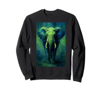 Elephant Painting Africa Wildlife Zoo Animal Lover Pittore Felpa
