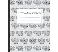 Elephant Pattern Composition Notebook: A Cute Animal Themed Journal for Students and Kids for School, Creative Writing, and Taking Notes