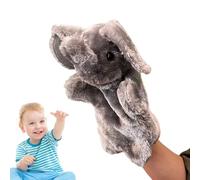 Elephant Plush Hand Puppet - Soft Animal Toy, Kids Hand Puppet with Realistic Details, Kids Animal with Interactive Features, Show Theater Birthday Party Gift, for Children
