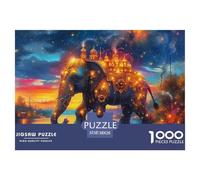 Elephant Puzzle 1000 Pezzi Per Adulti E Bambini Dai 12 Anni Impegnativo E Difficile Giochi Rilassamento E Intelligence,Collezione D'Arte 38x26cm/1000pcs