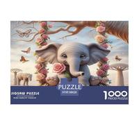 Elephant Puzzle 1000 Pièces Pour Adultes Et Enfants À Partir De 12 Ans Jeu De Patience Et De Réflexion Divertissement Créatif Cadeau Classiques - Activité Familiale Parfaite 38x26cm/1000pcs