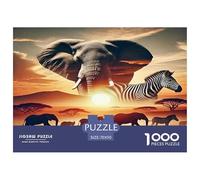 Elephant Puzzle 1000 Pièces Pour Adultes Et Enfants Dès 14 Ans Jeux De Défi Jouets Éducatifs De Qualité Supérieure - Activité Familiale Parfaite 70x50cm/1000pcs