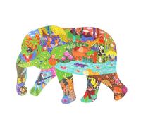 Elephant Puzzle - 200 parti di enigmi di animali per bambini | PUZLE UNICO COLOREFICO con forme di animale, imparare gioca per bambini e ragazze da giocare