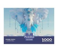Elephant Puzzle Da 1000 Pezzi Per Adulti E Ragazzi Jigsaw Gigante Multicolore Moderno Educativi Compleanno Travel Gift Qualità Premium 52x38cm/1000pcs