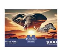 Elephant Puzzle De 1000 Pièces Pour Adultes Et Enfants À Partir De 12 Ans Jeu Cadeau Unique Divertissement Créatif Cadeau Classiques Décoration De La Maison 38x26cm/1000pcs