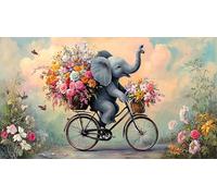 elephant Puzzle Impossible 1000 Pezzi Decorazione per la casa. Giochi di Rilassamento e Intelletto per adulti e ragazzi da 14 annielephant38x52cm/1000pcs