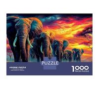 Elephant Puzzles 1000 Pezzi Perfetto Per Appassionati Di Esperti Sfida Impossibile Creativo Animal Regalo Per La Famiglia Per Adulti E Bambini 38x26cm/1000pcs