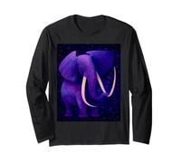 Elephant Space Fantastico fan della fauna selvatica e degli animali dello zoo, amante Maglia a Manica