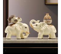 Elephant Statue Decor Desktop Ornament per il camino da scrivania da interno