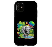 Elephant who plays in the water Custodia per iPhone 11