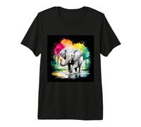Elephant Who Plays in The Water Maglietta Premium